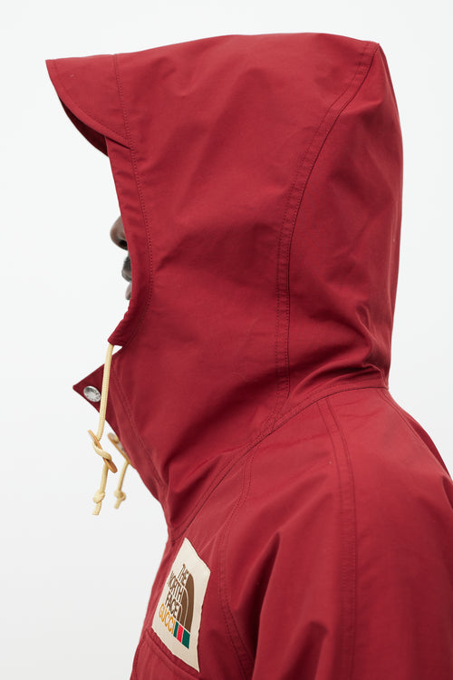 Gucci X The North Face Red Hooded Jacket