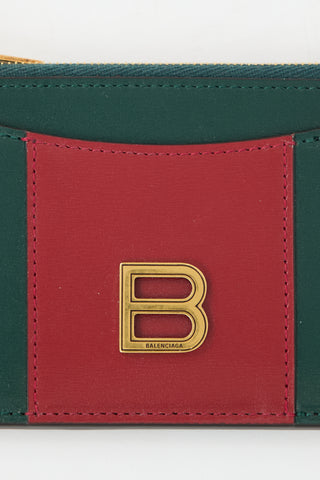 Gucci X Balenciaga 2021 Green 
Red Leather "The Hacker Project" Wallet