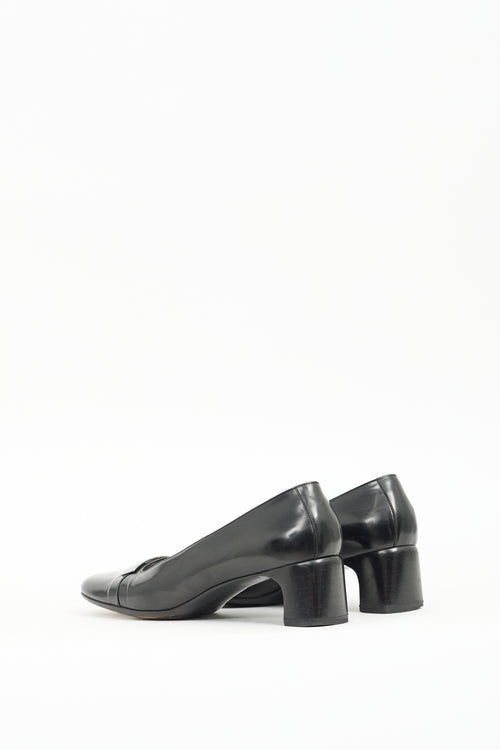 Gucci Vintage Black Patent Leather Pump