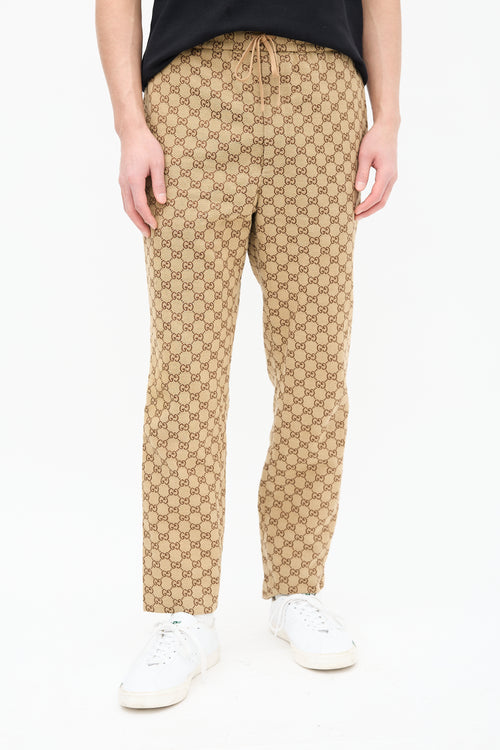 Gucci Beige GG Canvas Jogging Pant