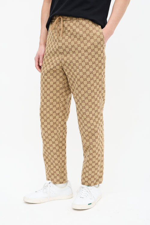 Gucci Beige GG Canvas Jogging Pant