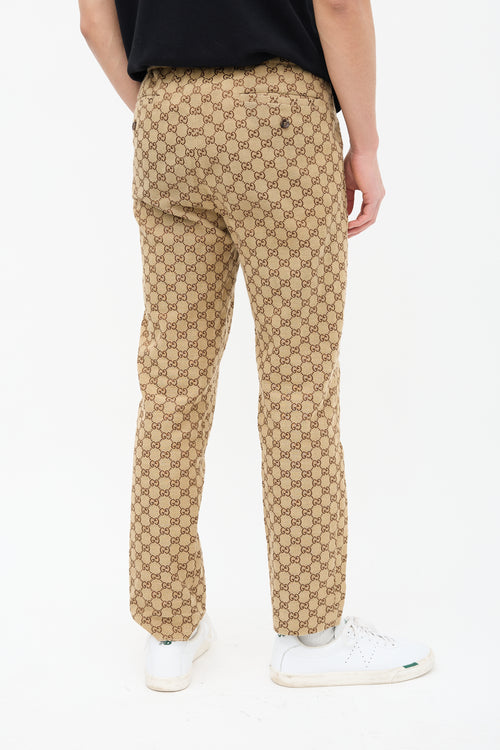 Gucci Beige GG Canvas Jogging Pant