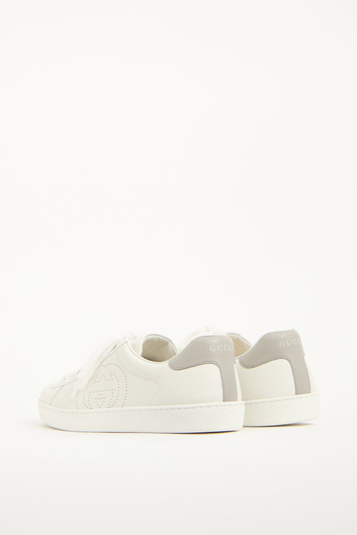 Gucci White Leather GG Ace Sneaker