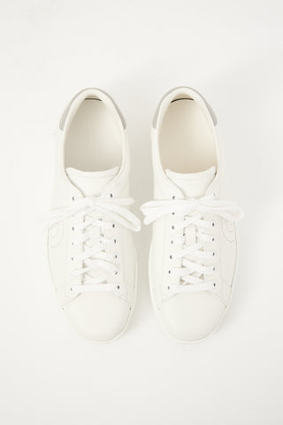 Gucci White Leather GG Ace Sneaker