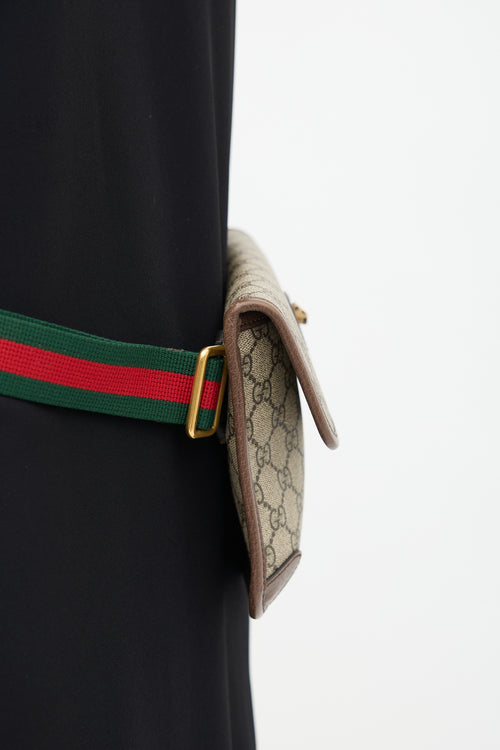 Gucci Brown Ophidia Small Belt Bag