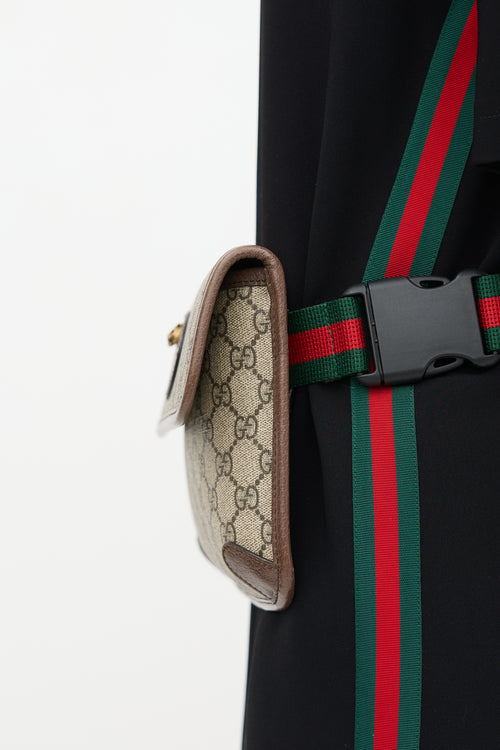 Gucci Brown Ophidia Small Belt Bag