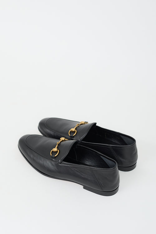 Gucci Black Leather Jordaan Loafer