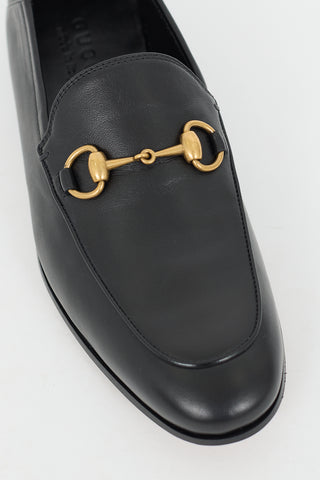 Gucci Black Leather Jordaan Loafer