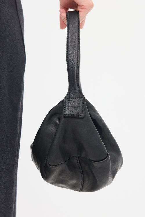 Guidi Black Leather JAN3 Small Shoulder Bag