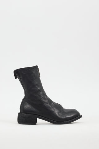 Guidi Black Leather PL2 Zip Boot