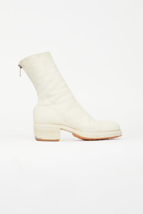 Guidi Cream Leather 788Z Ankle Boot