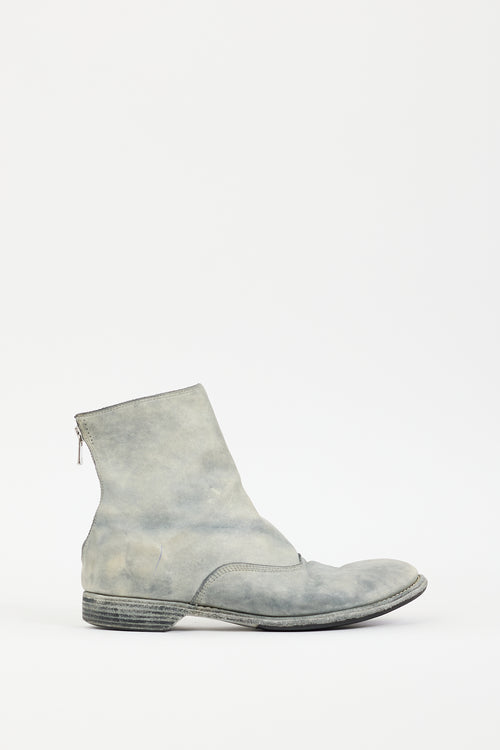 Guidi Grey 211 Leather Marbled Ankle Boot