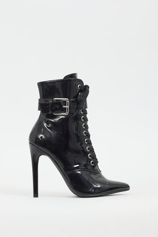 Guizio Black Patent Leather Alexei Boot