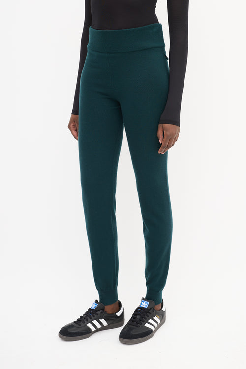 Haider Ackermann Green Cashmere Knit Pant