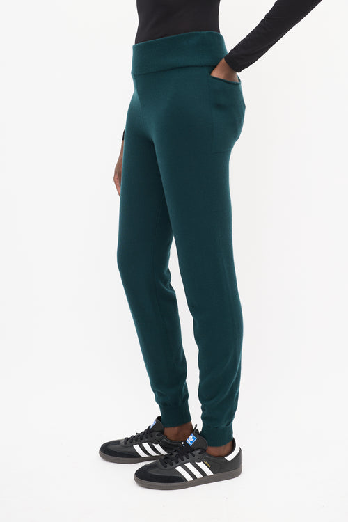 Haider Ackermann Green Cashmere Knit Pant