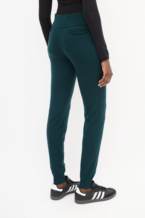 Haider Ackermann Green Cashmere Knit Pant