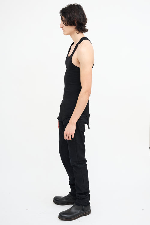 Haider Ackermann Black Wool Scoop Tank Top