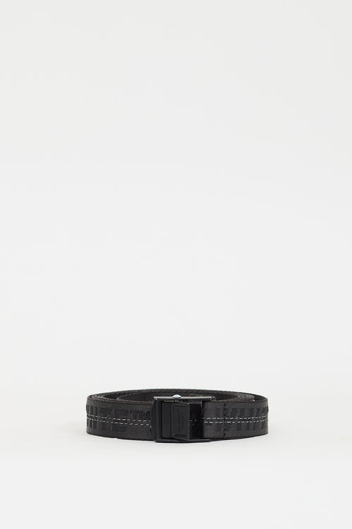 Off-White Black Mini Industrial Logo Long Belt