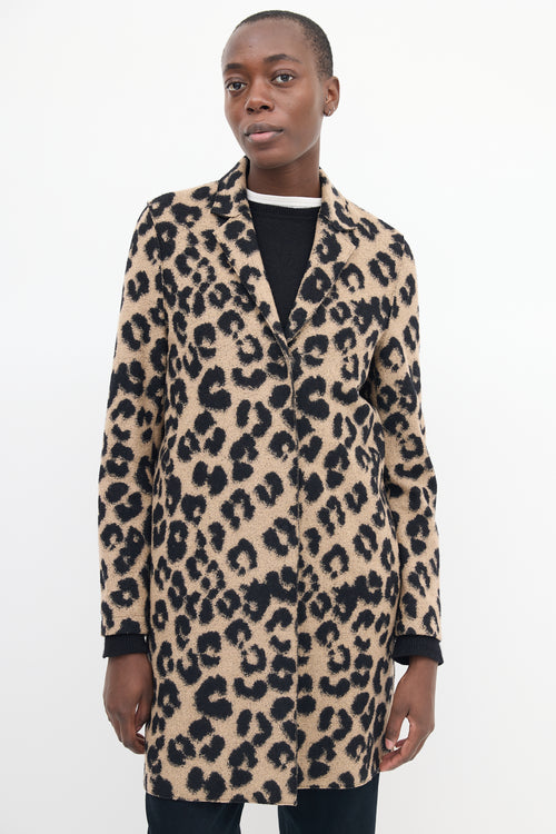 Harris Wharf London Brown 
Black Printed Coat