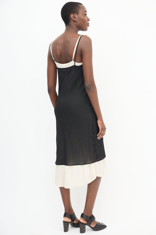 Hermès Black Silk Sheer Slip Dress