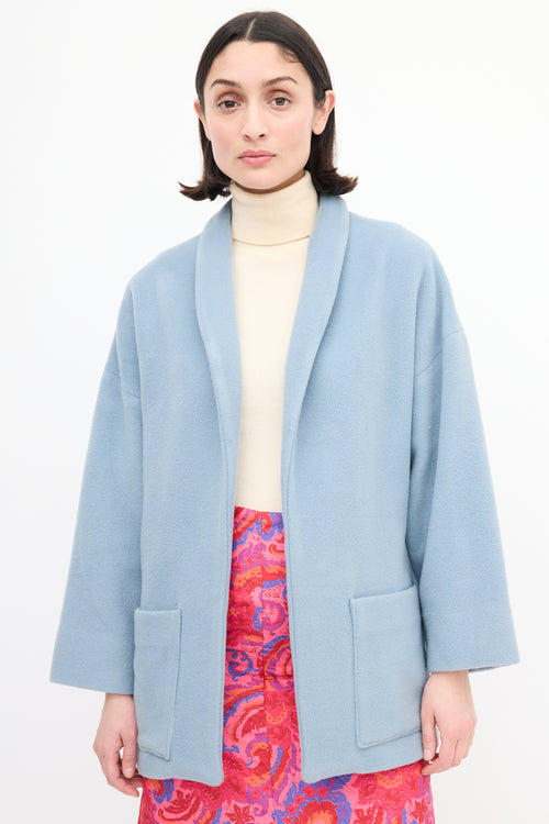 Horses Atelier Light Blue Wool Patch Pocket Jacket