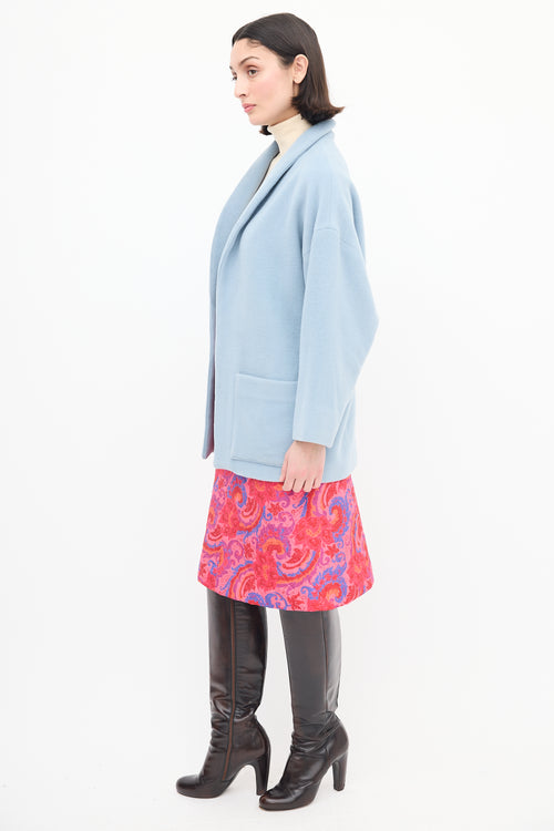 Horses Atelier Light Blue Wool Patch Pocket Jacket