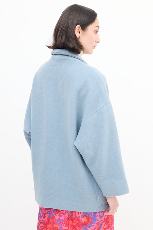 Horses Atelier Light Blue Wool Patch Pocket Jacket