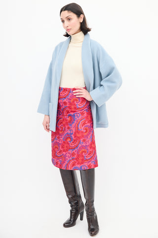 Horses Atelier Pink 
Multi Quilted Paisley Skirt