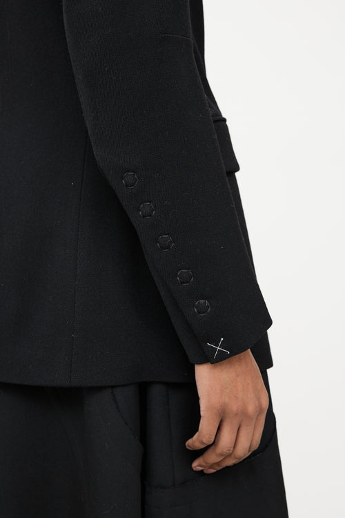 Maison Margiela X H&M Black Double Breasted Cigarette Shoulder Blazer