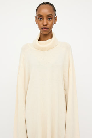 Maison Margiela X H&M Cream Cashmere Knit Oversized Turtleneck