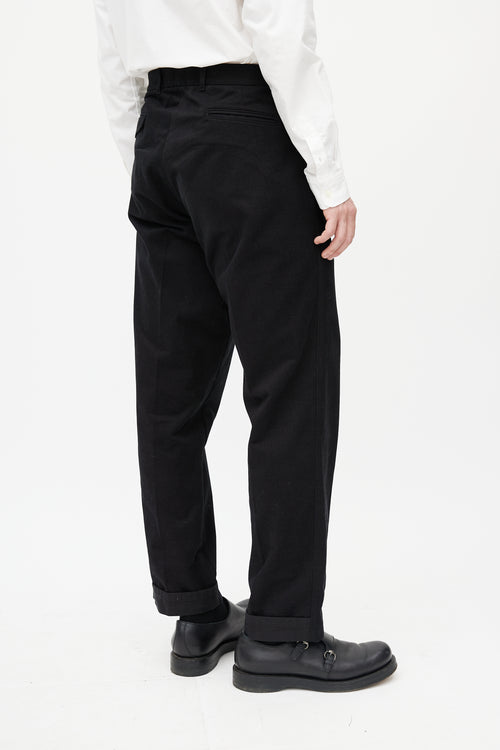 Haider Ackermann Black Belted Straight Leg Trouser