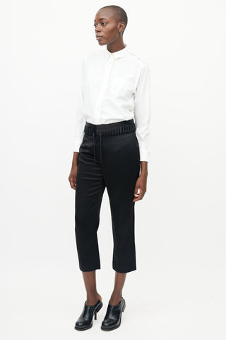 Haider Ackermann Black Lace Cropped Trouser