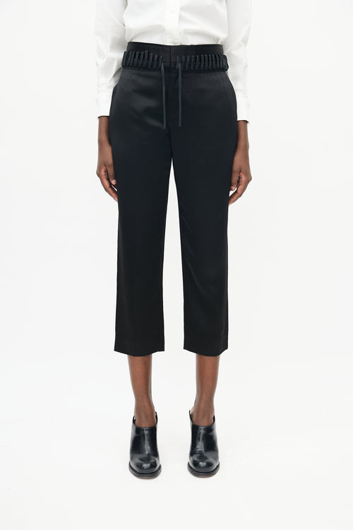 Haider Ackermann Black Lace Cropped Trouser