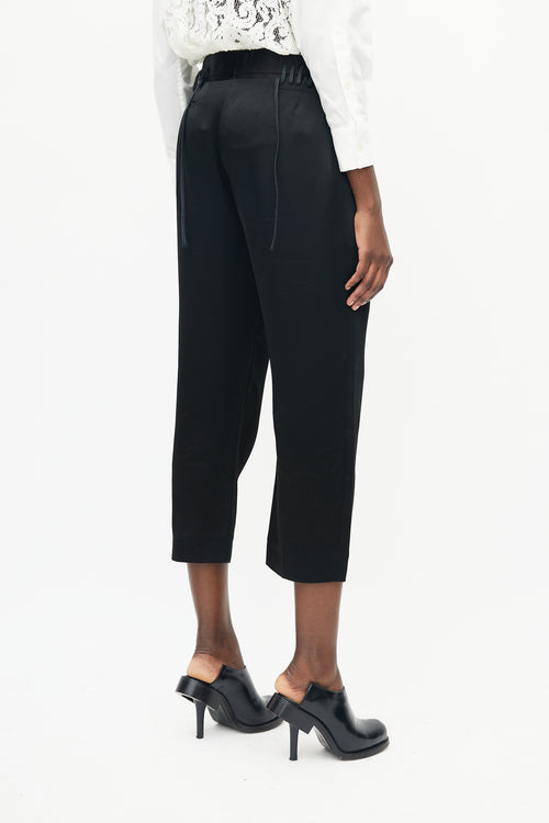 Haider Ackermann Black Lace Cropped Trouser