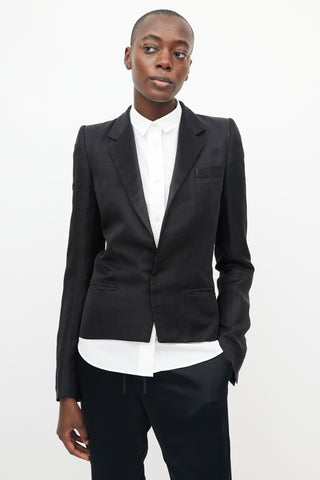 Haider Ackermann Black Linen Blazer