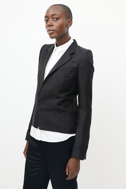 Haider Ackermann Black Linen Blazer