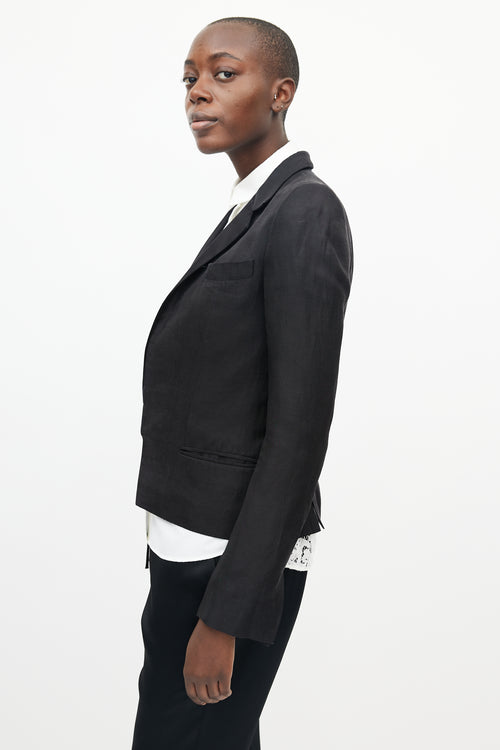 Haider Ackermann Black Linen Blazer