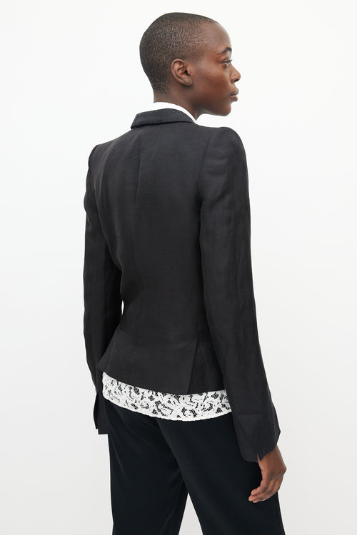 Haider Ackermann Black Linen Blazer