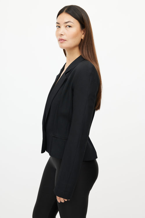 Haider Ackermann Black Pleated Wool Blazer