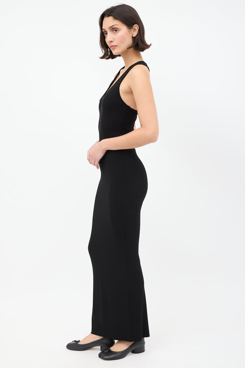 Haider Ackermann Black Racerback Maxi Tank Dress