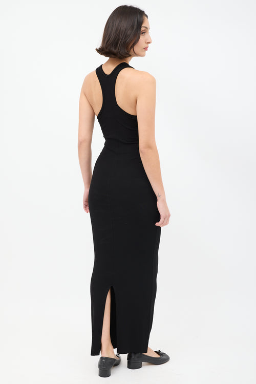 Haider Ackermann Black Racerback Maxi Tank Dress