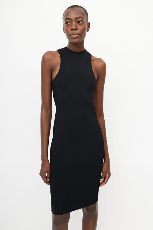 Haider Ackermann Black Ribbed Dress