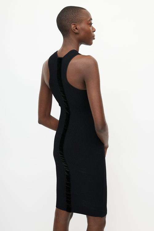 Haider Ackermann Black Ribbed Dress