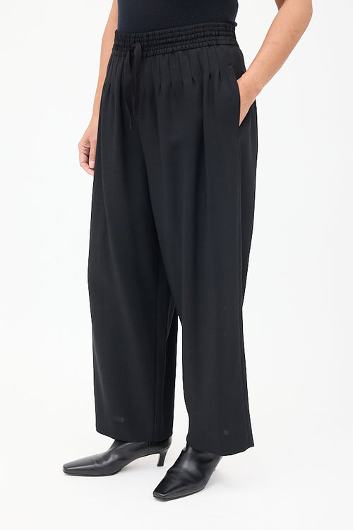 Haider Ackermann Black Wool Drop Seat Trouser