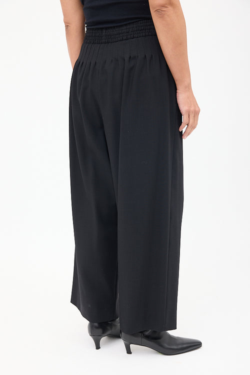 Haider Ackermann Black Wool Drop Seat Trouser