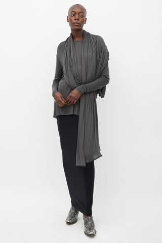 Haider Ackermann Grey Knit Two Piece Set