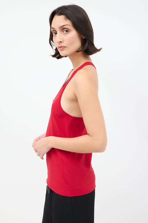 Haider Ackermann Red Racerback Tank Top