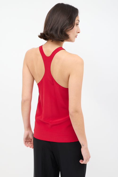 Haider Ackermann Red Racerback Tank Top