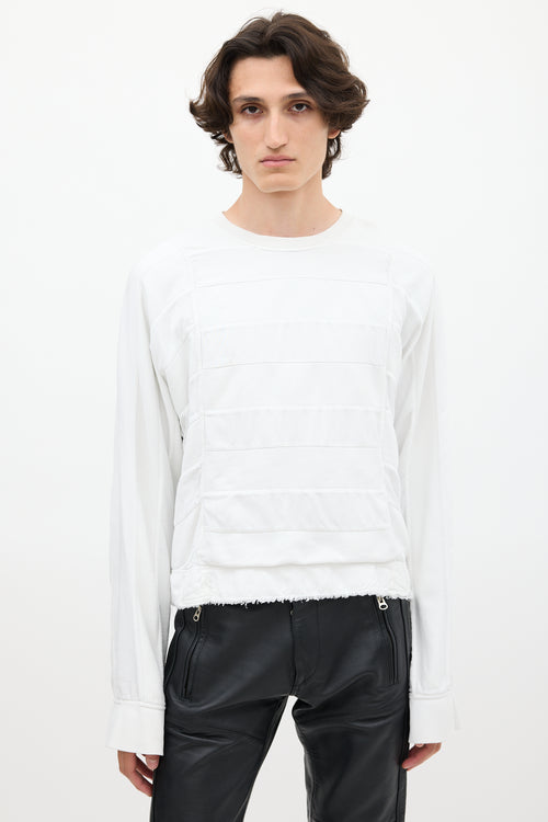 Haider Ackermann White Panelled Crewneck