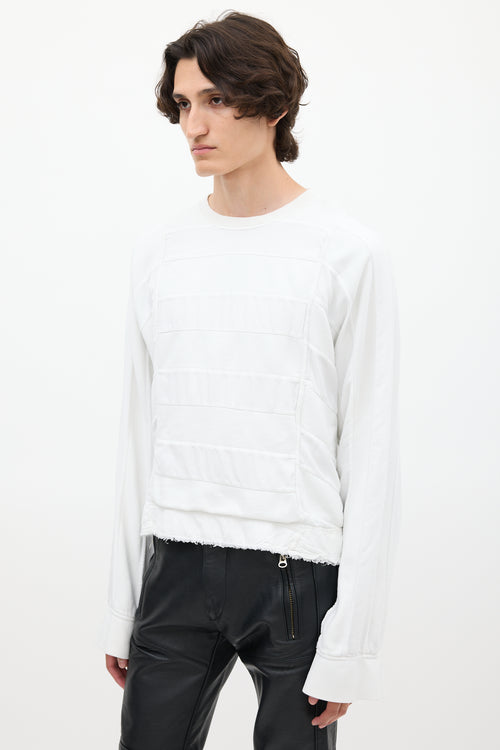 Haider Ackermann White Panelled Crewneck